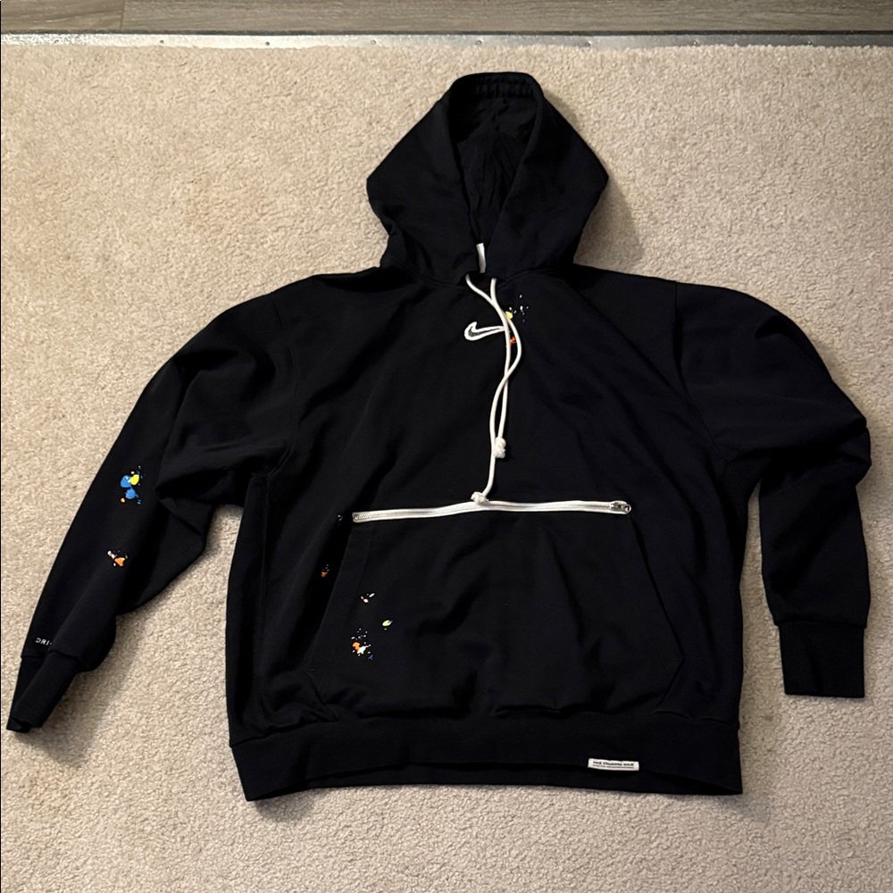 Nike Hoodie - Black w/ Spraypaint Accents